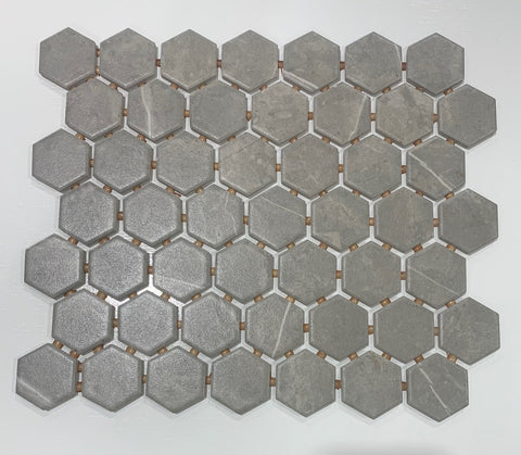 ACT #478 Gray Hexagon Mosaic 1.5"