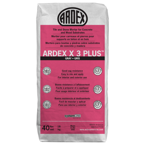 Ardex X3 PLUS LHT Tile and Stone Mortar 50lbs bag
