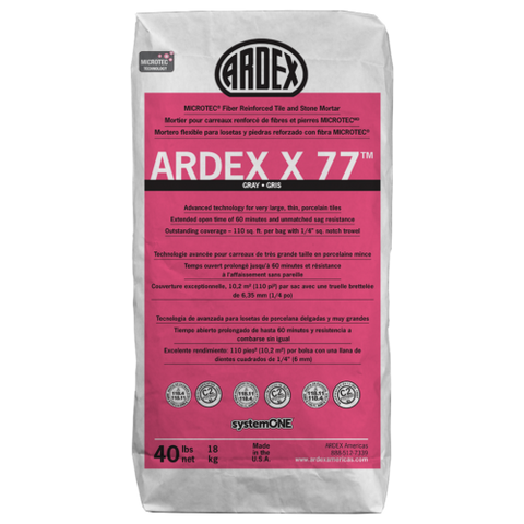 Ardex X77 Microtec Fiber Reinforced Mortar 40lb bag